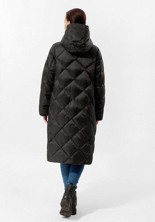 OTRADA/D121-4 Пальто женское на синтетическом пуху с отд. из трикотажа